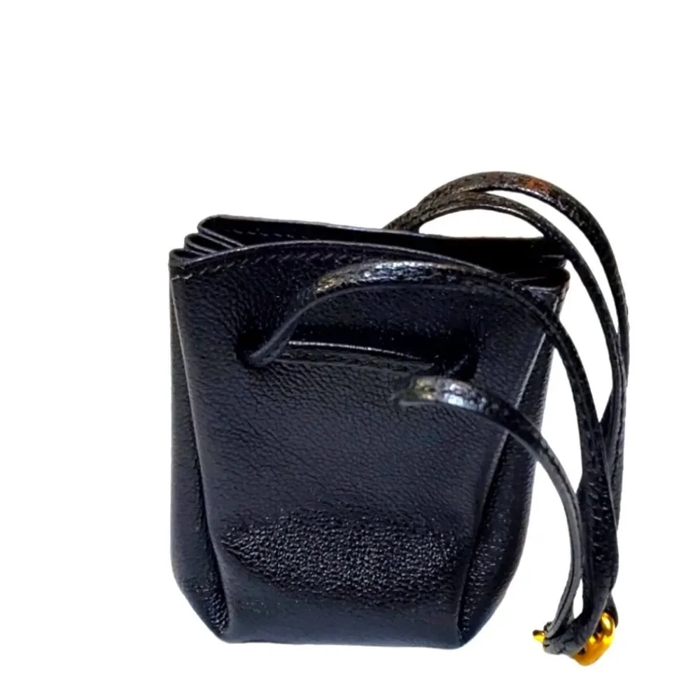 Rare Hermes Vintage Chevre de Coromandel Vespa Pouch Noir Black
